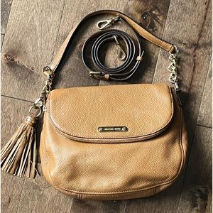 MICHAEL KORS Bedford leather crossbody tan/Carmel leather w/GHW